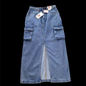 Sincerely Jules NWT Denim Maxi Skirt Size 3/25